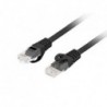 Patchcord Lanberg UTP kat.6 10m LSZH CU fluke passed czarny
