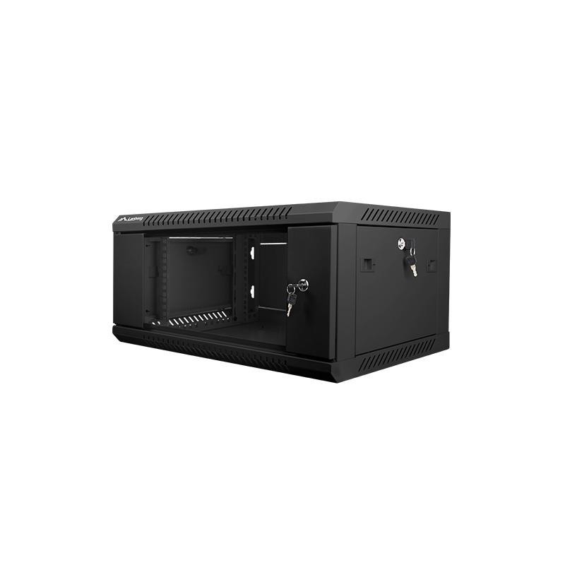 Szafa instalacyjna Rack wisząca 19" 4U 600x450 czarna Lanberg (flat pack)