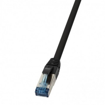 Patchcord LogiLink CQ6035S Cat.6A S/FTP PUR 1,00m czarny Patchcord LogiLink CQ6035S Cat.6A S/FTP PUR 1,00m czarny