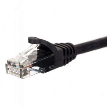 Patchcord RJ45, Netrack osłonka zalewana, kat. 6 UTP, 0,25m czarny Patchcord RJ45, Netrack osłonka zalewana, kat. 6 UTP, 0,25m czarny