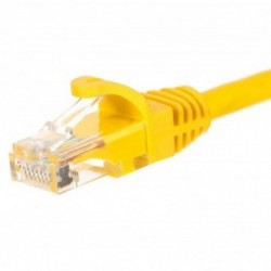 Patchcord RJ45, Netrack osłonka zalewana, kat. 5e UTP, 5m żółty