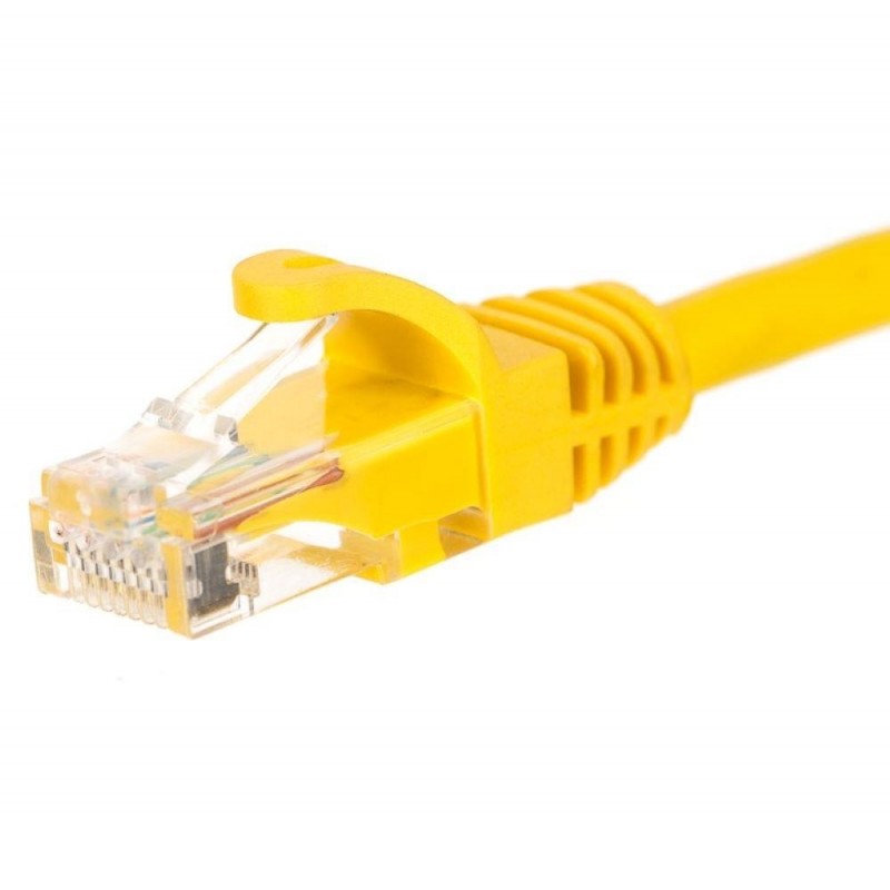 Patchcord RJ45, Netrack osłonka zalewana, kat. 5e UTP, 5m żółty