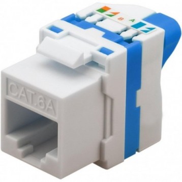 Moduł Keystone Techly RJ45 U/UTP Cat.6a samozaciskowy biały Moduł Keystone Techly RJ45 U/UTP Cat.6a samozaciskowy biały