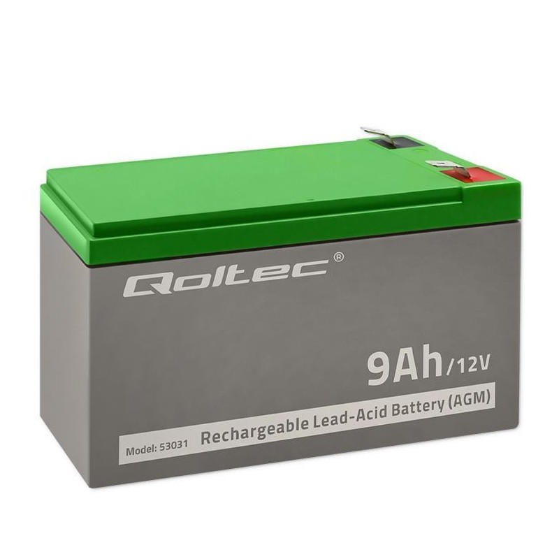 Akumulator żelowy Qoltec 12V | 9Ah | max. 90A | AGM