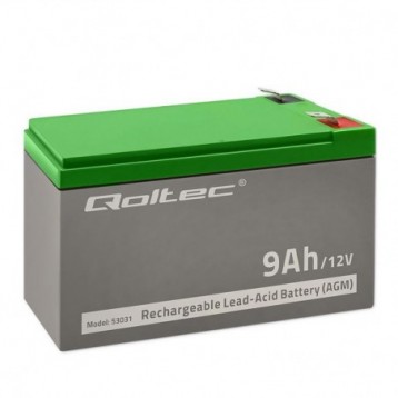 Akumulator żelowy Qoltec 12V | 9Ah | max. 90A | AGM Akumulator żelowy Qoltec 12V | 9Ah | max. 90A | AGM