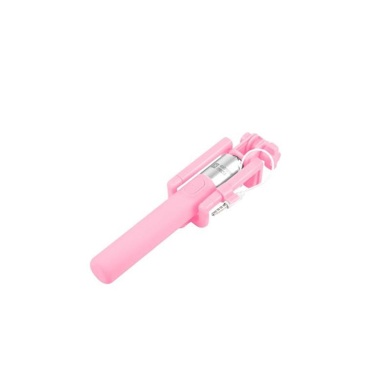 Monopod przewodowy / Selfie stick Natec Extreme Media SF-20W różowy