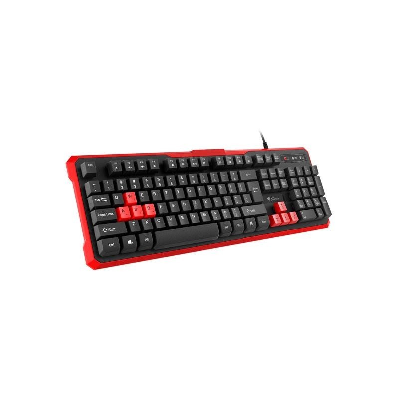 Klawiatura przewodowa Genesis Rhod 110 Gaming czarno-czerwona