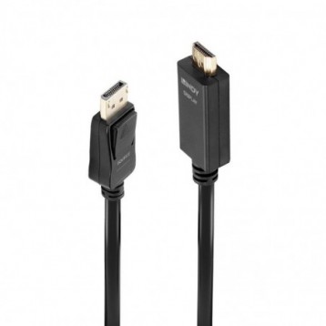 Kabel adapter LINDY DisplayPort - HDMI M/M 10.2G 1m czarny 4K UHD 30Hz Kabel adapter LINDY DisplayPort - HDMI M/M 10.2G 1m czarny 4K UHD 30Hz