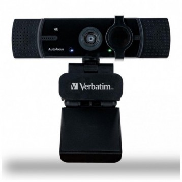 Kamera internetowa Verbatim AWC-03 4K UHD USB 2.0 z podwójnym mikrofonem czarna Kamera internetowa Verbatim AWC-03 4K UHD USB 2.0 z podwójnym mikrofonem czarna