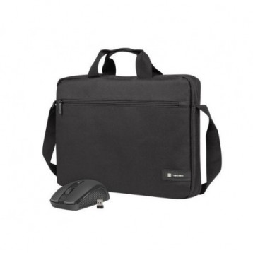 Torba na notebooka Natec Wallaroo 2 Czarna 15,6" + mysz bezprzewodowa Torba na notebooka Natec Wallaroo 2 Czarna 15,6" + mysz bezprzewodowa
