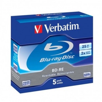 BD-RE Verbatim 2x 25GB (Jewel Case 5) Blu-Ray WHITE BLUE BD-RE Verbatim 2x 25GB (Jewel Case 5) Blu-Ray WHITE BLUE