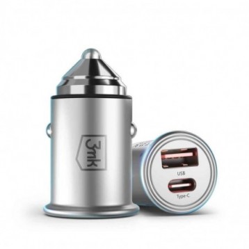 Ładowarka samochodowa 3mk Hyper Car Charger 45W aluminiowa Ładowarka samochodowa 3mk Hyper Car Charger 45W aluminiowa