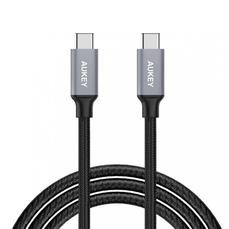 Kabel USB-C Aukey CB-CD6 BK C/C, QC 4.0, m/m, 2m