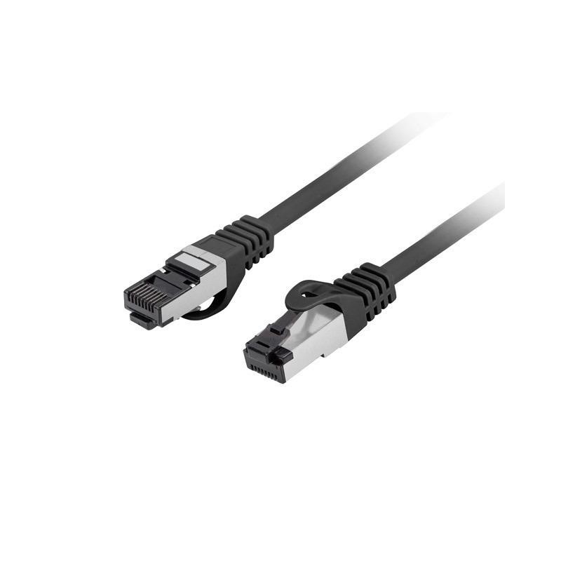 Patchcord Lanberg S/FTP kat.8.1 0,25m LSZH CU fluke passed czarny