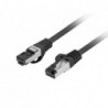 Patchcord Lanberg S/FTP kat.8.1 0,25m LSZH CU fluke passed czarny