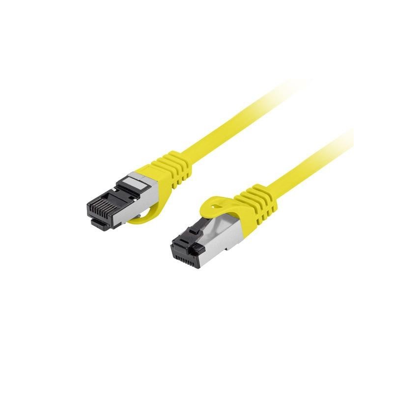 Patchcord Lanberg S/FTP kat.8.1 0,5m LSZH CU fluke passed żółty