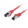 Patchcord Lanberg S/FTP kat.8.1 1m LSZH CU fluke passed czerwony