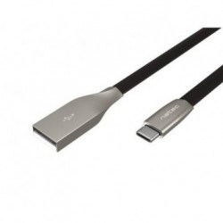 Kabel USB 2.0 Type-C(M) - AM 1m czarny metal Natec prati