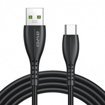 Kabel USB Awei CL-115T USB-C 1m czarny Kabel USB Awei CL-115T USB-C 1m czarny