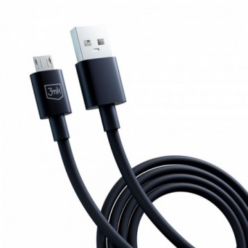 Kabel USB A do Micro - 3mk Hyper Cable A to Micro 1.2m 5V 2,4A Czarny Kabel USB A do Micro - 3mk Hyper Cable A to Micro 1.2m 5V 2,4A Czarny